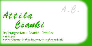 attila csanki business card